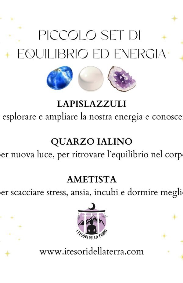 piccolo set di equilibrio ed energia