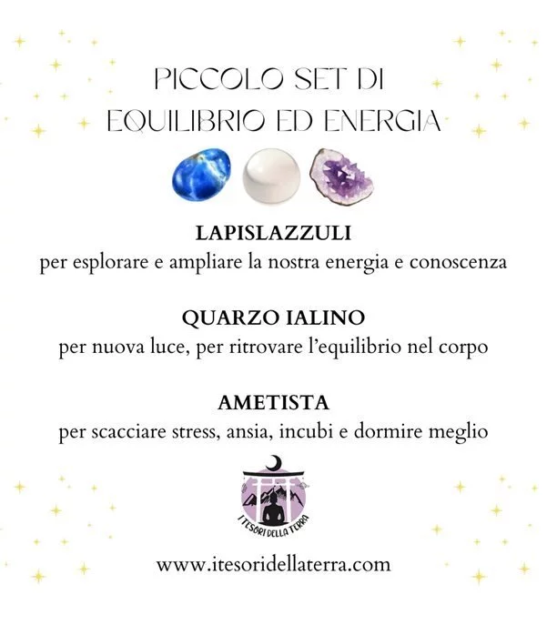 piccolo set di equilibrio ed energia